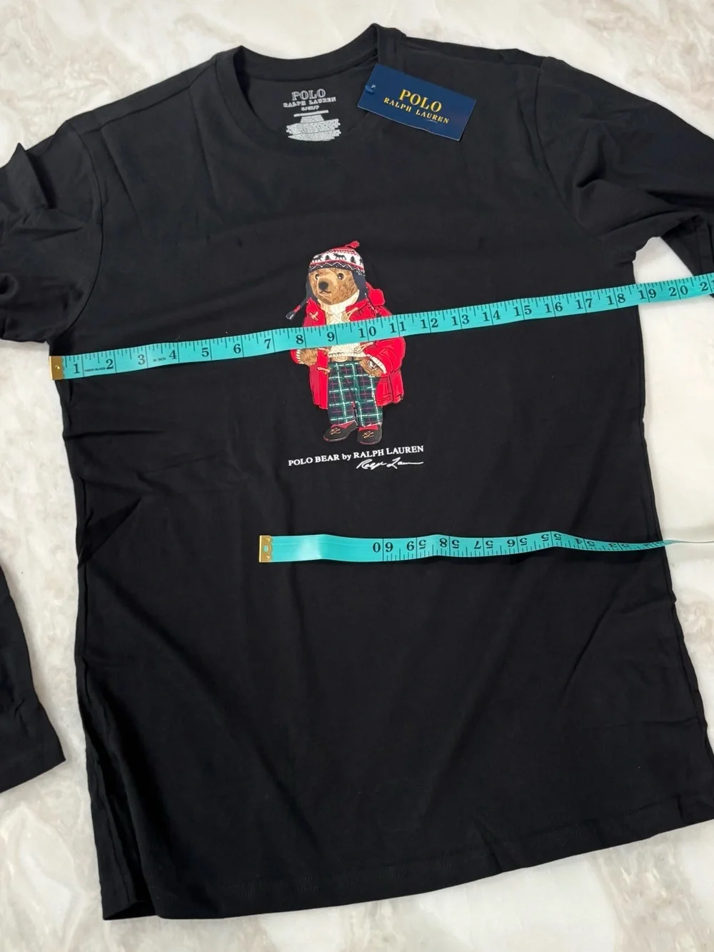 Polo Ralph Lauren Men's Polo Bear Pajama 2 Piece Set Size Small New Black